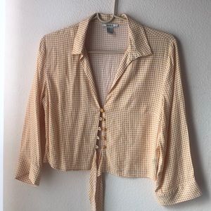 checkered button up blouse from Forever 21